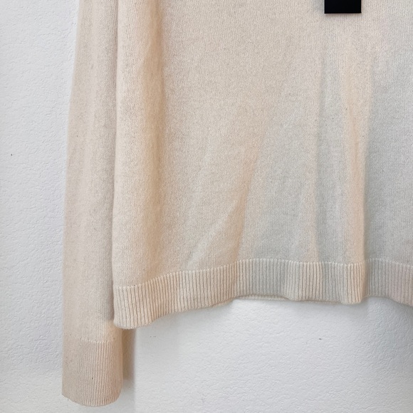 Jenni Kayne Flynn Cashmere Sweater Ivory Medium V-Neck Long Sleeves NEW - Picture 6 of 8